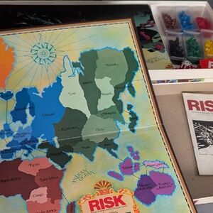 Risk Board Game with Colorful Map
